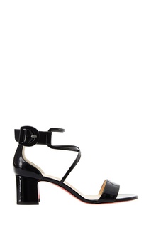Черные лакированные сандалии Choca 55 Christian Louboutin