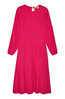 Розовое платье с плиссировкой No.21