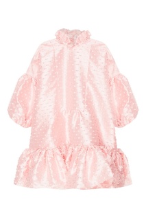 Розовое платье из текстурированной тафты Cecilie Bahnsen