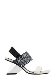 Босоножки из черно-белой кожи Rockit Sandal United Nude