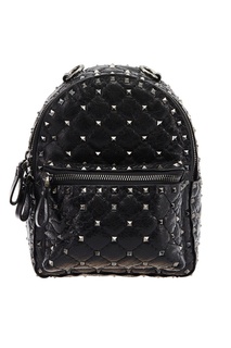 Черный рюкзак с шипами Rockstud Spike Valentino