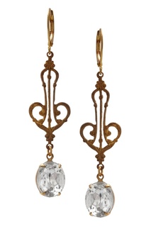 Серьги с кристаллами (80-е) Castlecliff Vintage