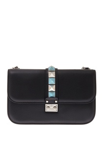 Кожаная сумка с бирюзой Lock Valentino