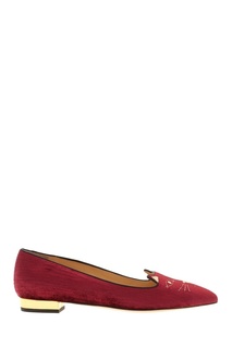 Бархатные слиперы Mid-Century Kitty Charlotte Olympia