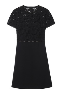 Платье с кружевом и заклепками Valentino
