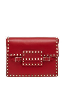 Кожаная сумка Rosso Rockstud Valentino