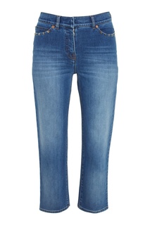 Укороченные джинсы с потертостями Valentino