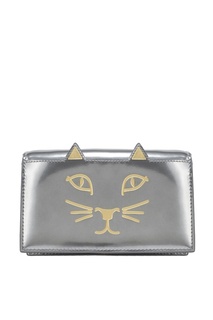 Кошелек из металлизированной кожи Feline Purse Charlotte Olympia