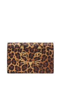 Кожаный кошелек Feline Purse Charlotte Olympia