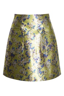 Жаккардовая юбка с цветами Delpozo