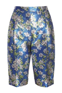 Блестящие шорты с цветочным рисунком Delpozo