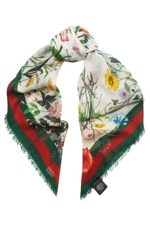 Шаль из шелка и шерсти Gucci