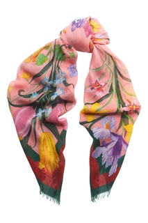 Шаль из шерсти и шелка Gucci