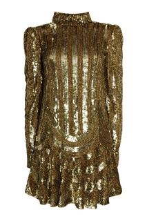 Платье с золотистыми пайетками Marc Jacobs