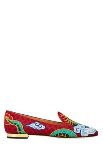 Слиперы с вышивкой Dragon Charlotte Olympia