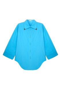 Голубая рубашка из хлопка Nina Ricci