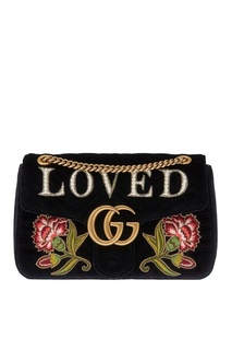 Бархатная сумка GG Marmont Gucci