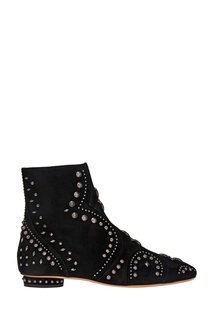 Замшевые полусапоги Valentino