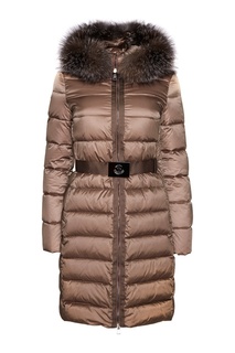 Бежевый пуховик с мехом Tinuviel Moncler