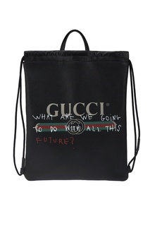 Черный кожаный рюкзак Coco Capitan Gucci