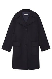 Синее пальто из шерсти RED Valentino