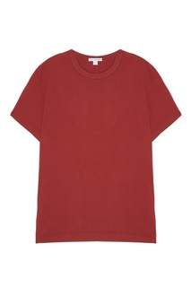 Красная футболка из хлопка James Perse