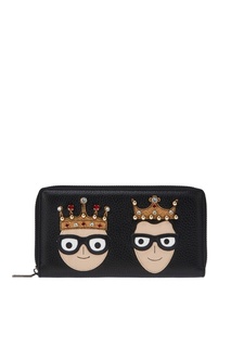 Кожаный кошелек с нашивками Dolce & Gabbana