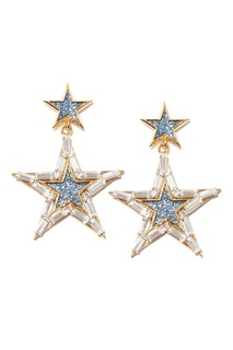 Серьги-звезды с кристаллами и глиттером Herald Percy