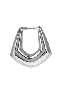 Серебристая моносерьга Mors Buckle Balenciaga