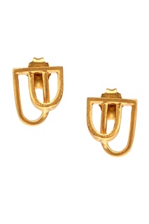 Контурные позолоченные серьги Joidart Barcelona