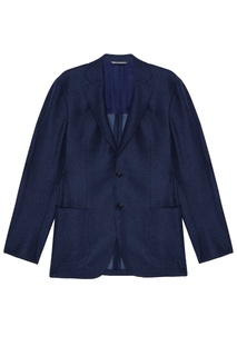 Синий шерстяной пиджак Canali