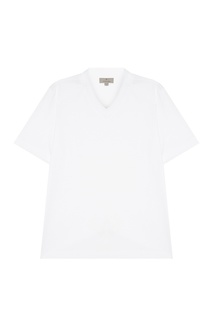 Белая футболка с V-вырезом Canali