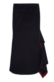 Синяя шерстяная юбка Victoria Beckham