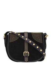 Черная сумка из замши Rider RED Valentino