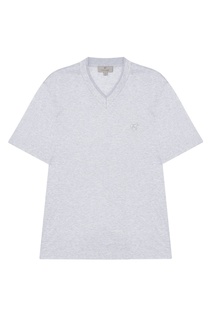 Серая футболка с V-вырезом Canali