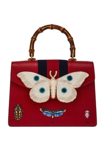 Красная сумка с перламутровым декором Gucci