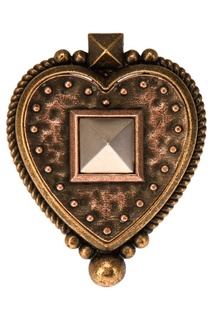 Кольцо-сердце из латуни Valentino