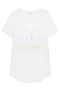 Льняная футболка с логотипом Isabel Marant Etoile
