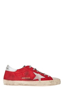 Красные кожаные кеды Superstar Golden Goose Deluxe Brand