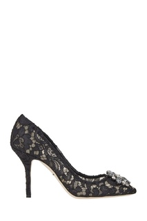Черные кружевные туфли Dolce & Gabbana