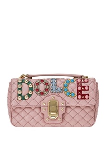 Розовая кожаная сумка Lucia Dolce & Gabbana