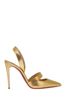 Золотистые кожаные туфли Actina 100 Christian Louboutin