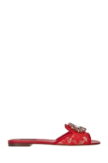 Красные слиперы из кружева Dolce & Gabbana