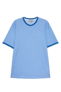 Голубая хлопковая футболка Canali