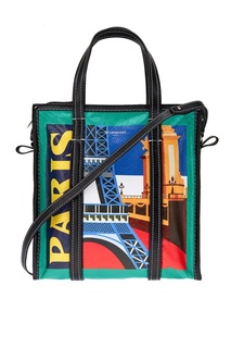 Кожаная сумка с принтом Bazar Paris S Balenciaga