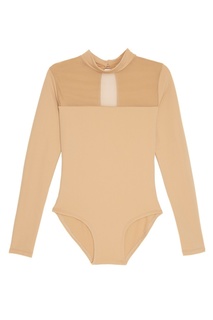Бежевое боди с сеткой Sport Angel