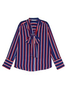 Шелковая блузка в полоску Alice + Olivia