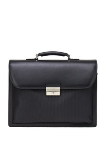 Кожаный портфель черный Canali