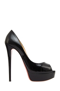 Черные лакированные туфли Lady Peep 150 Christian Louboutin