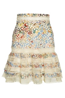 Хлопковая юбка с вышивкой Zimmermann